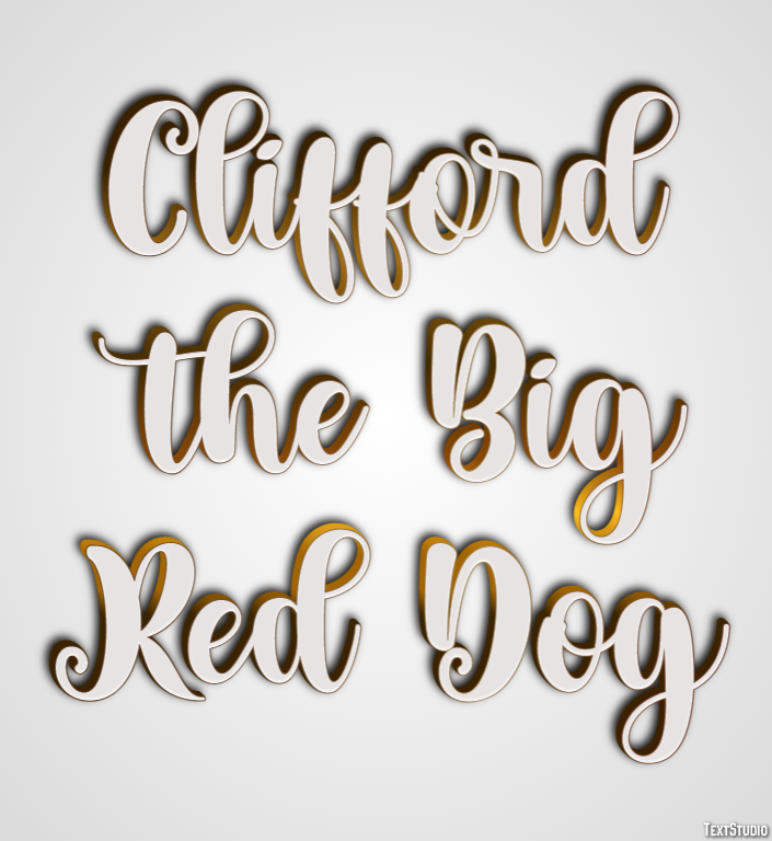 Clifford the Big Red Dog Texteffekt