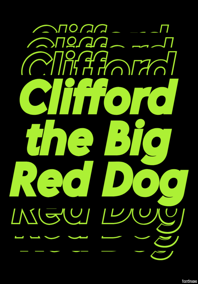 Clifford the Big Red Dog Texteffekt