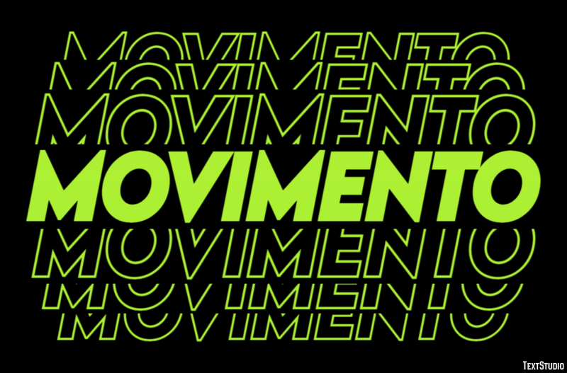 Movimento Efeito de texto