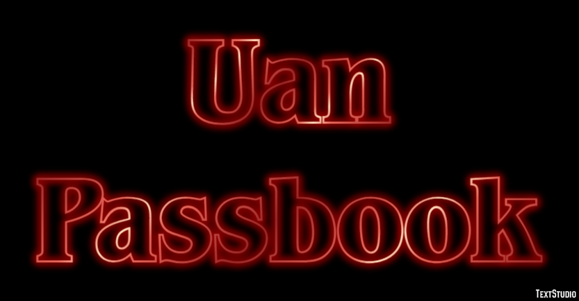 Uan Passbook Efekt tekstowy