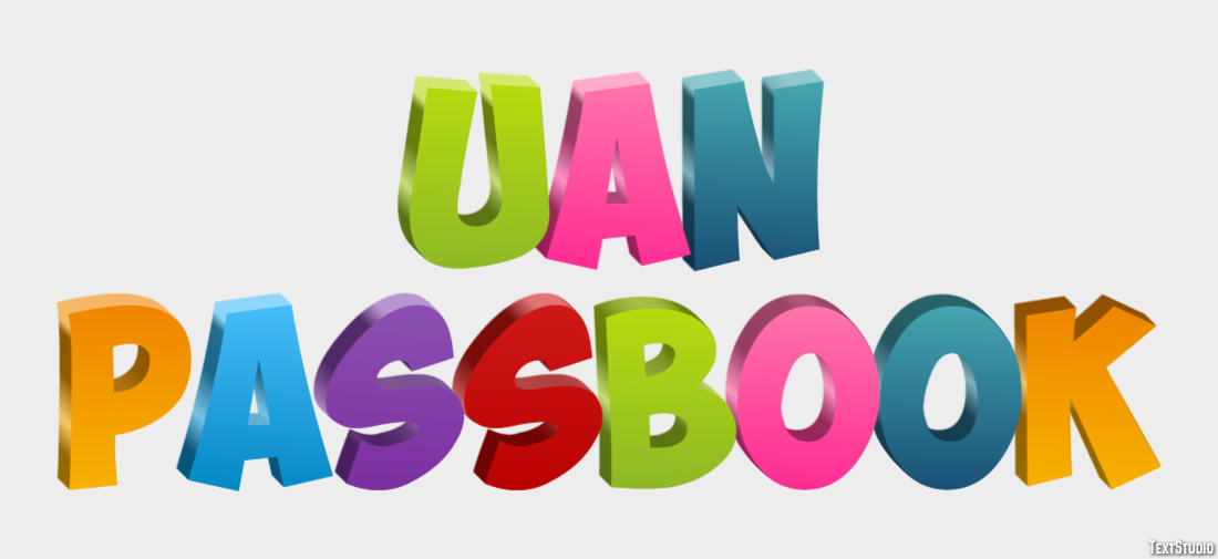 Uan Passbook Efekt tekstowy