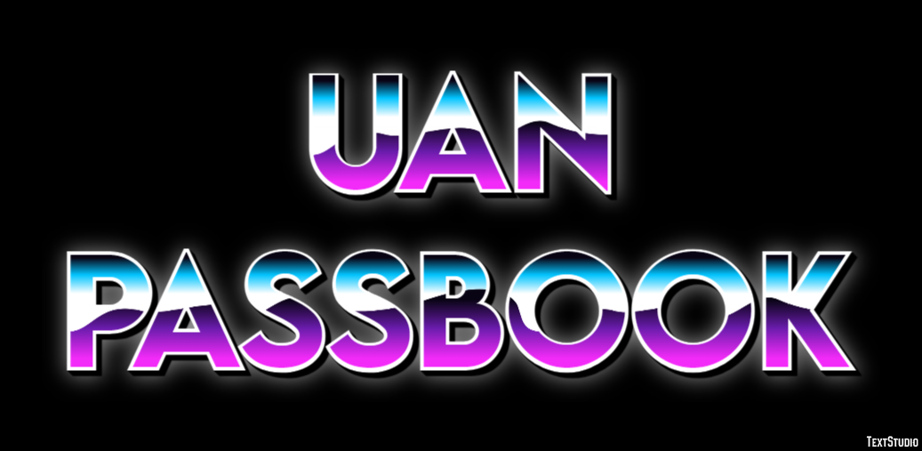 Uan Passbook Efekt tekstowy