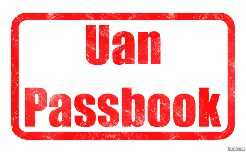 Uan Passbook Efekt tekstowy