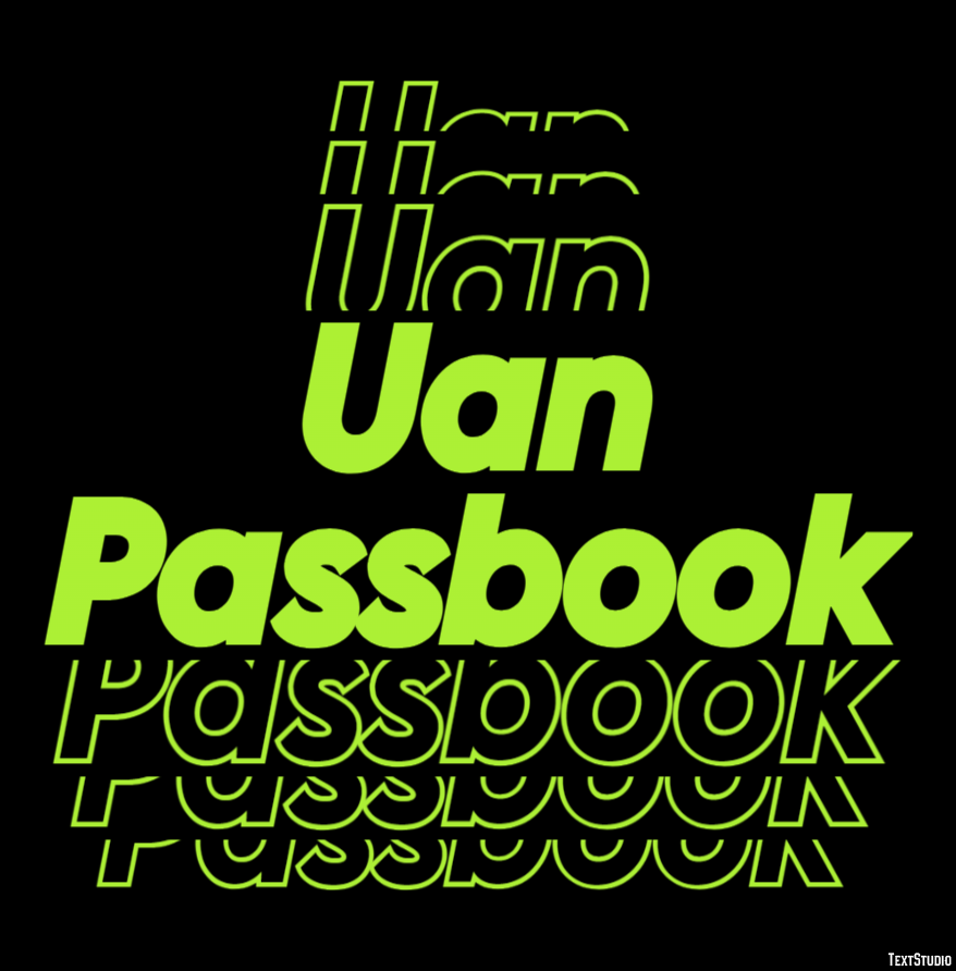 Uan Passbook Efekt tekstowy
