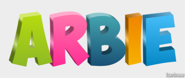 Arbie Text Effect