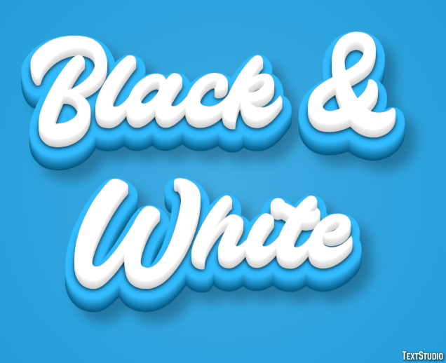Black & White Effetto testo