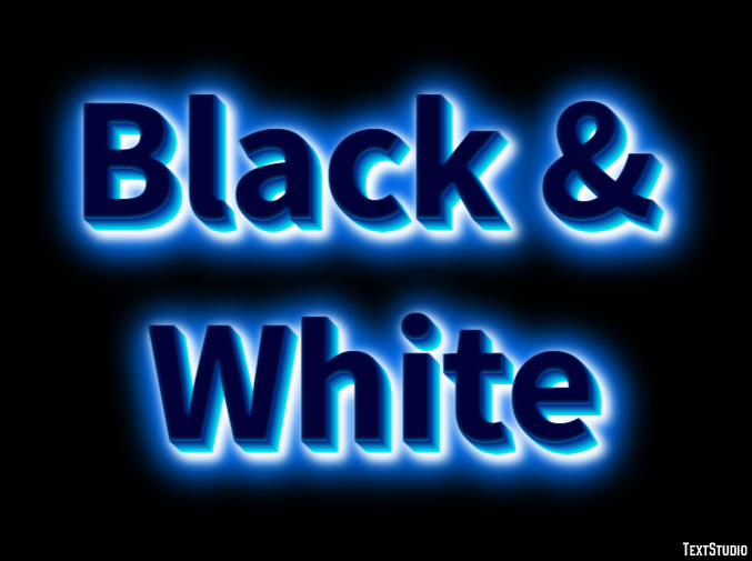 Black & White Effetto testo