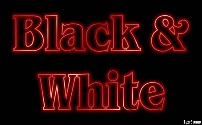 Black & White Effetto testo
