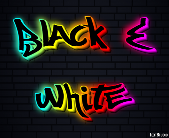 Black & White Effetto testo