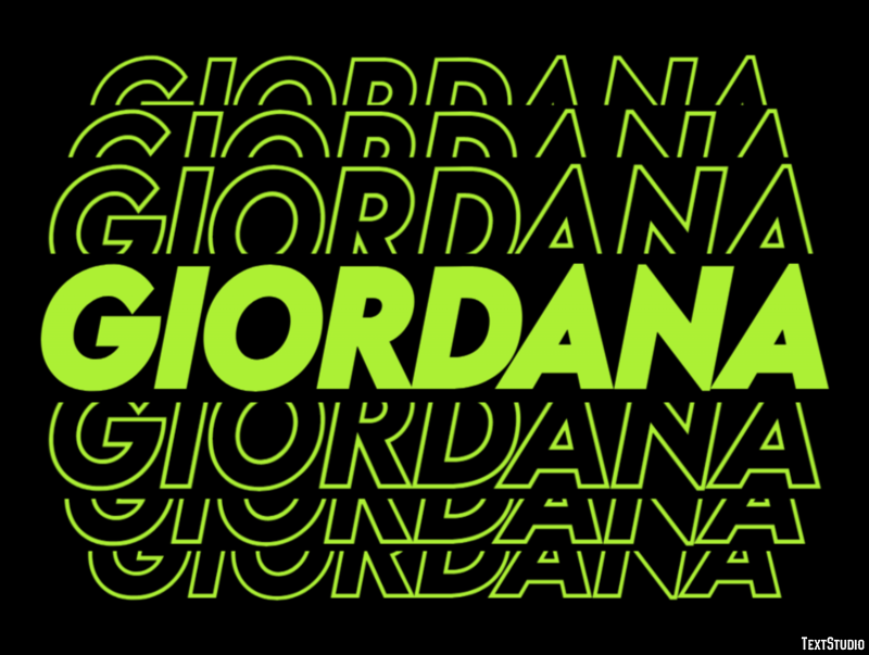 Giordana Effetto testo