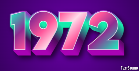 1972 Text Effect