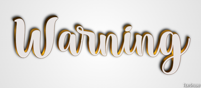 Warning Text Effect