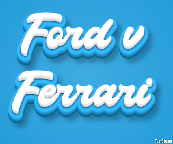 Ford v Ferrari Text Effect