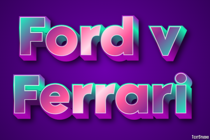 Ford v Ferrari Text Effect