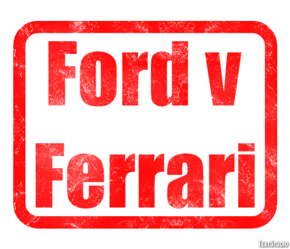 Ford v Ferrari Text Effect