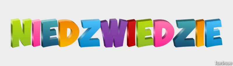 Niedźwiedzie Efekt tekstowy