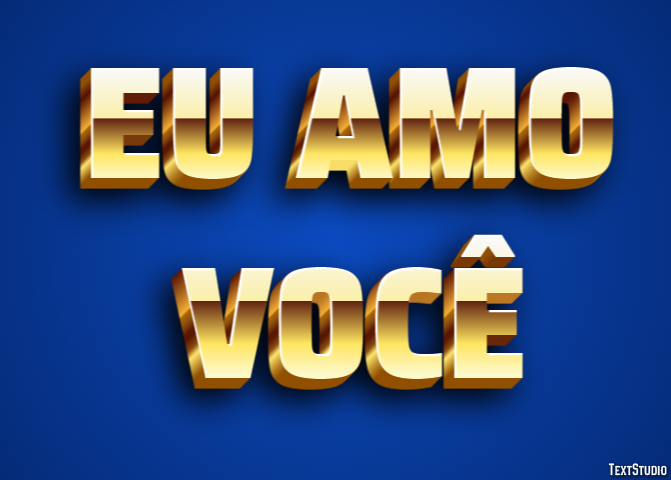 Eu Amo Você Effet de texte