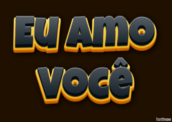 Eu Amo Você Effet de Texte