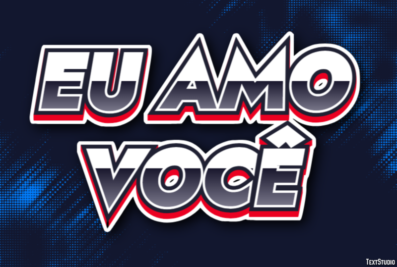 Eu Amo Você Effet de texte