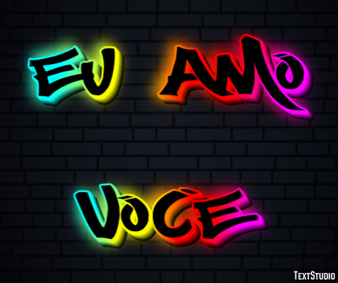 Eu Amo Você Effet de texte