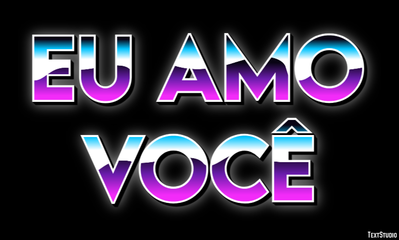 Eu Amo Você Effet de texte