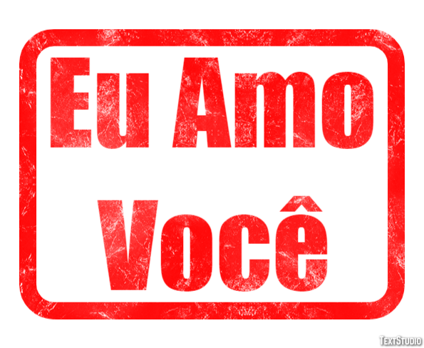 Eu Amo Você Effet de texte