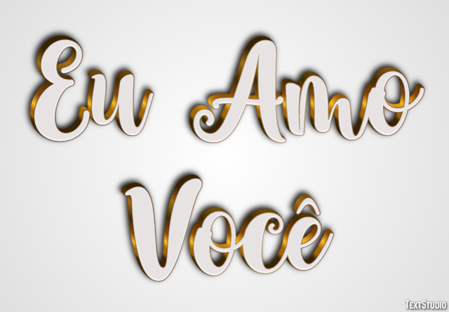 Eu Amo Você Tekst Effect