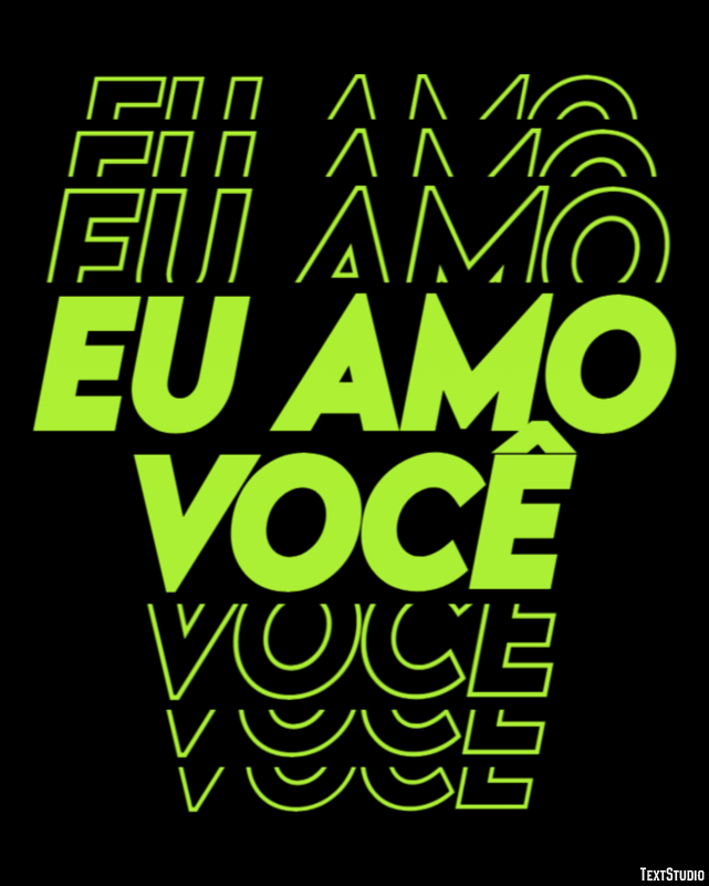 Eu Amo Você Effet de texte
