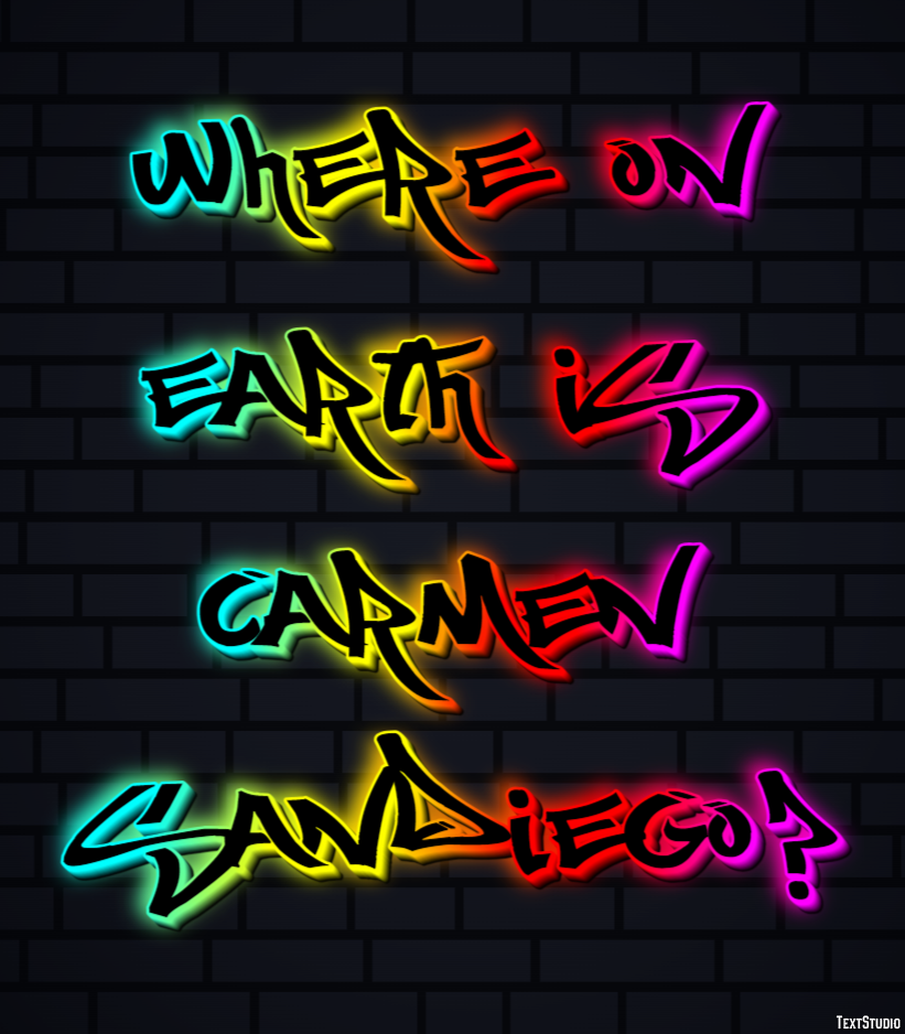 Where on Earth is Carmen Sandiego? Efecto de Texto