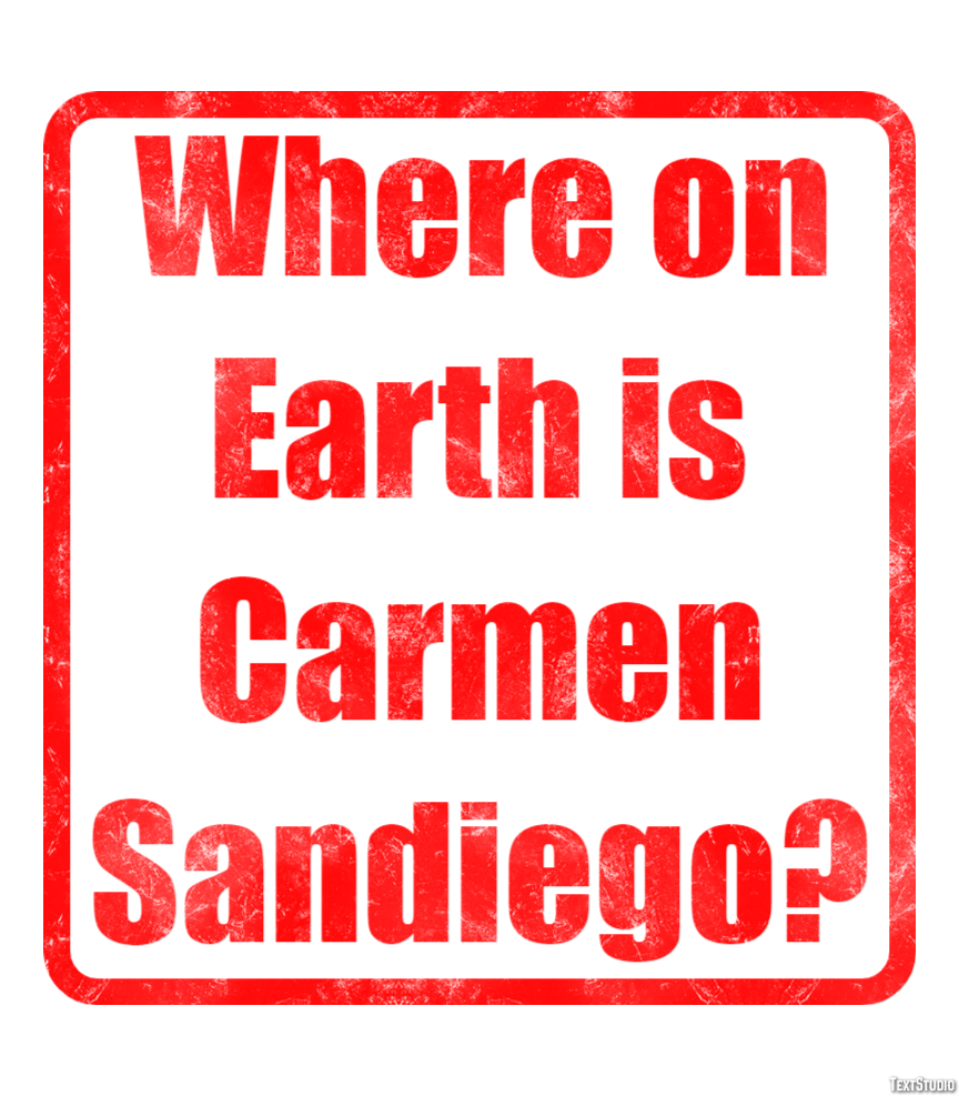 Where on Earth is Carmen Sandiego? Text Effect