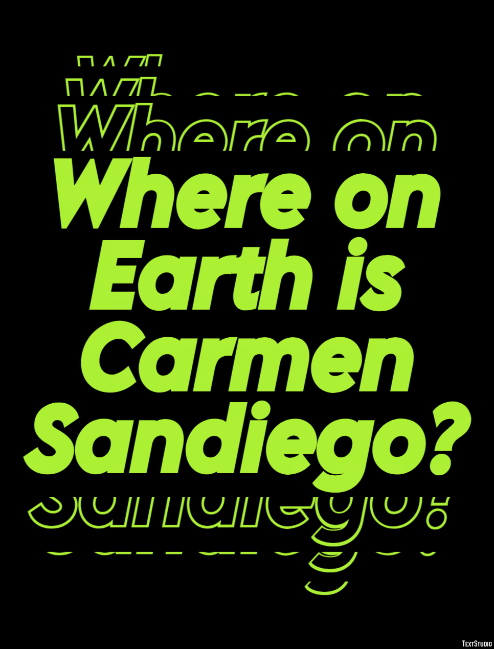 Where on Earth is Carmen Sandiego? Efecto de Texto