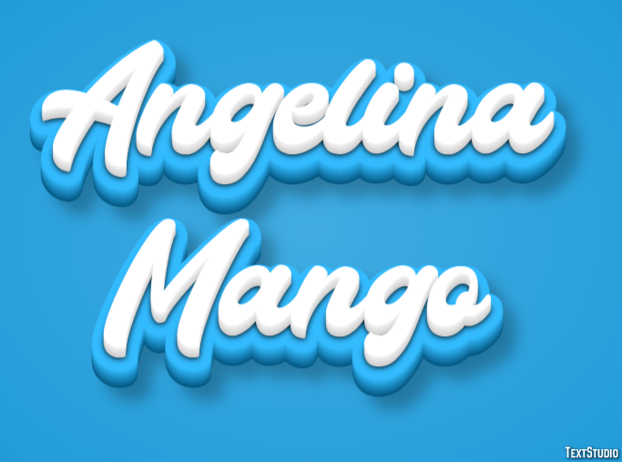 Angelina Mango Texteffekt