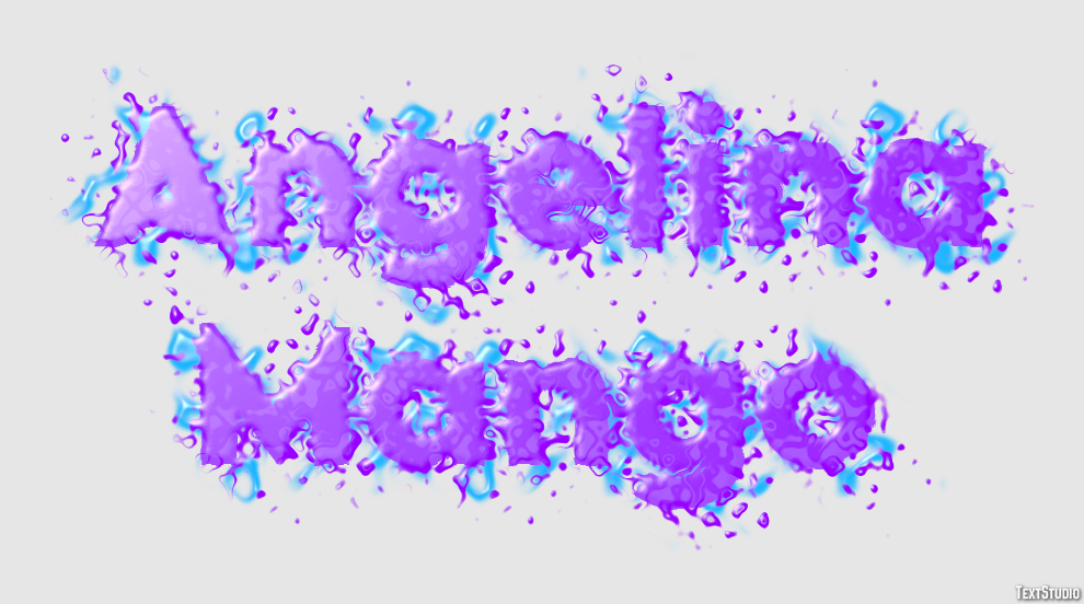 Angelina Mango Texteffekt