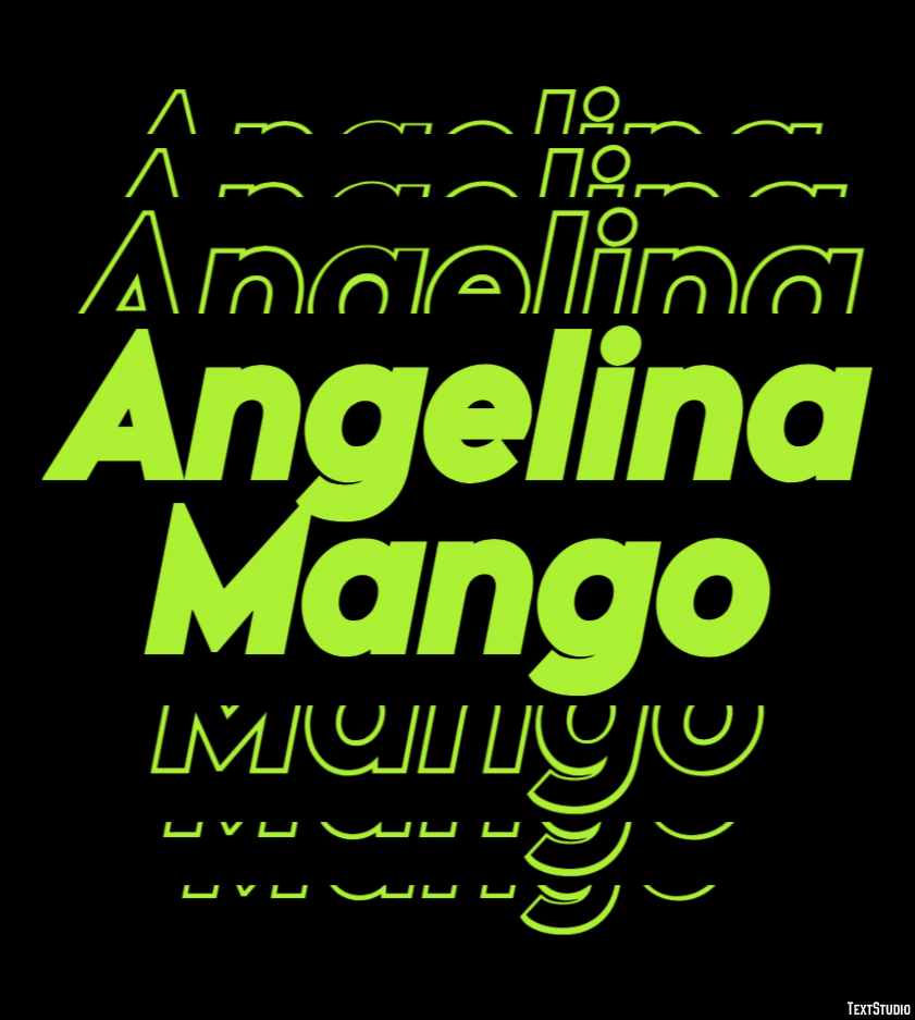Angelina Mango Texteffekt