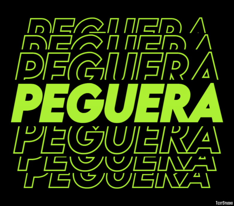 Peguera Efekt tekstowy