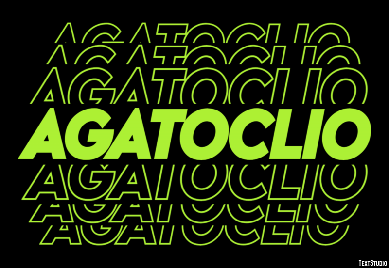 Agatoclio Efecto de texto