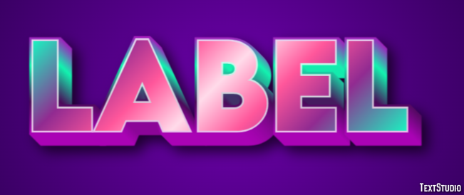 Label Tekst Effect