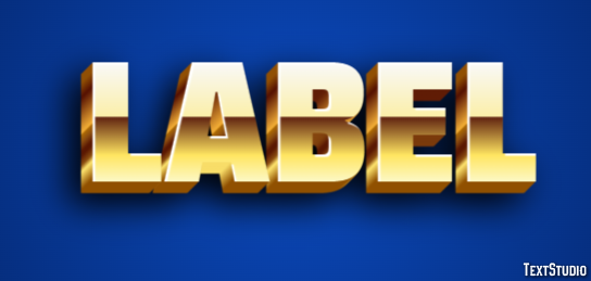 Label Efeito de texto