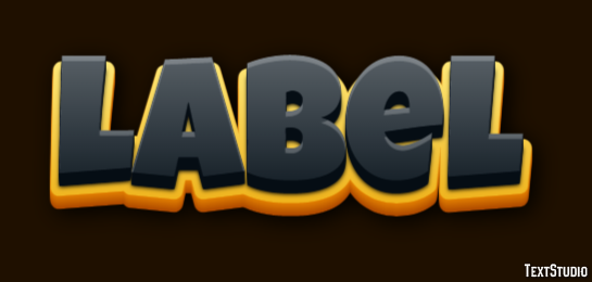 Label Efeito de texto