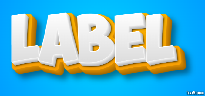 Label Efeito de texto