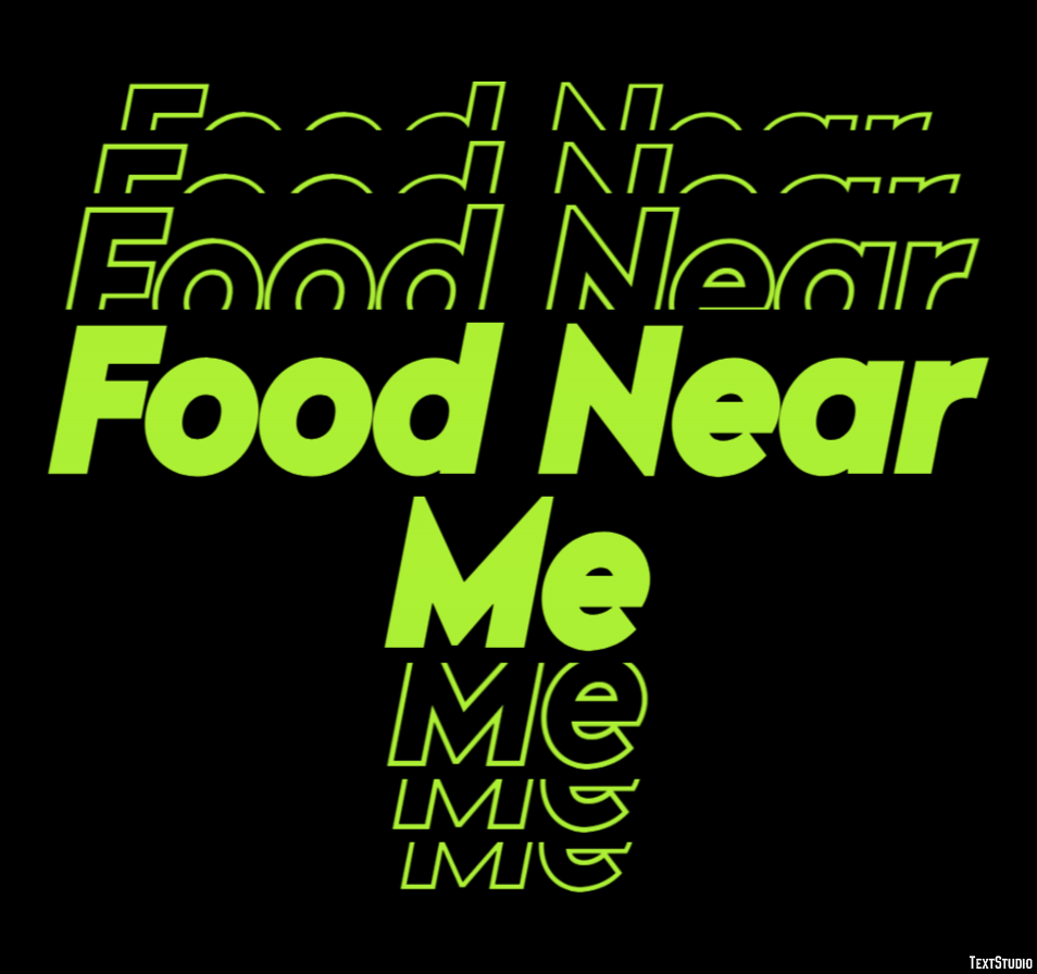 Food Near Me Metin efekti
