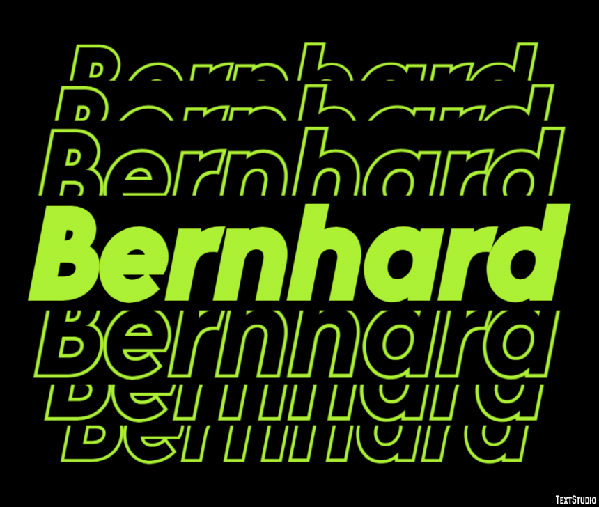 Bernhard Эффект текста