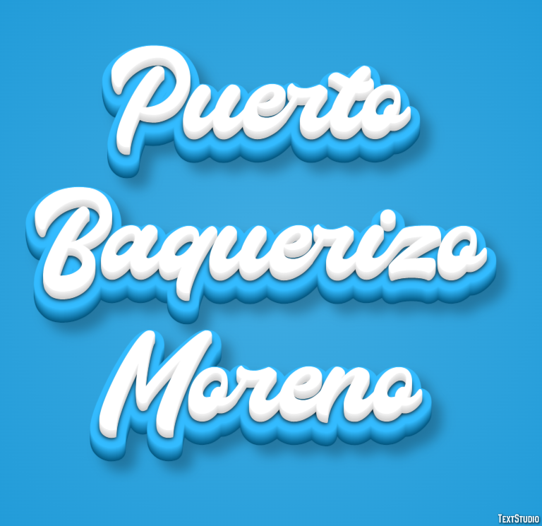 Puerto Baquerizo Moreno Efekt tekstowy