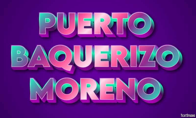 Puerto Baquerizo Moreno Efekt tekstowy