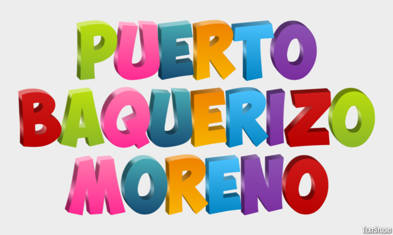 Puerto Baquerizo Moreno Efekt tekstowy
