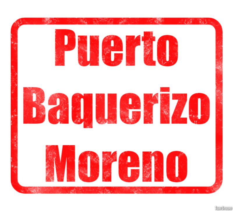 Puerto Baquerizo Moreno Efekt tekstowy