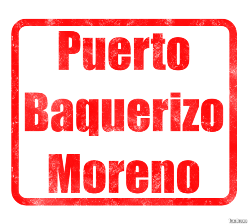 Puerto Baquerizo Moreno Efekt tekstowy
