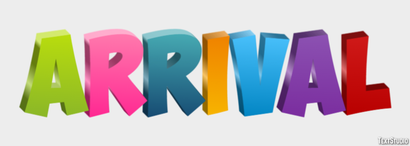 Arrival Text Effect