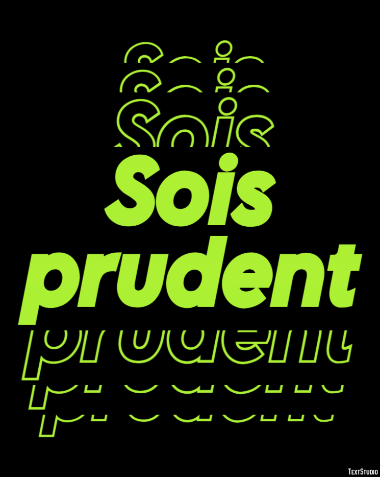 Sois prudent Effetto testo