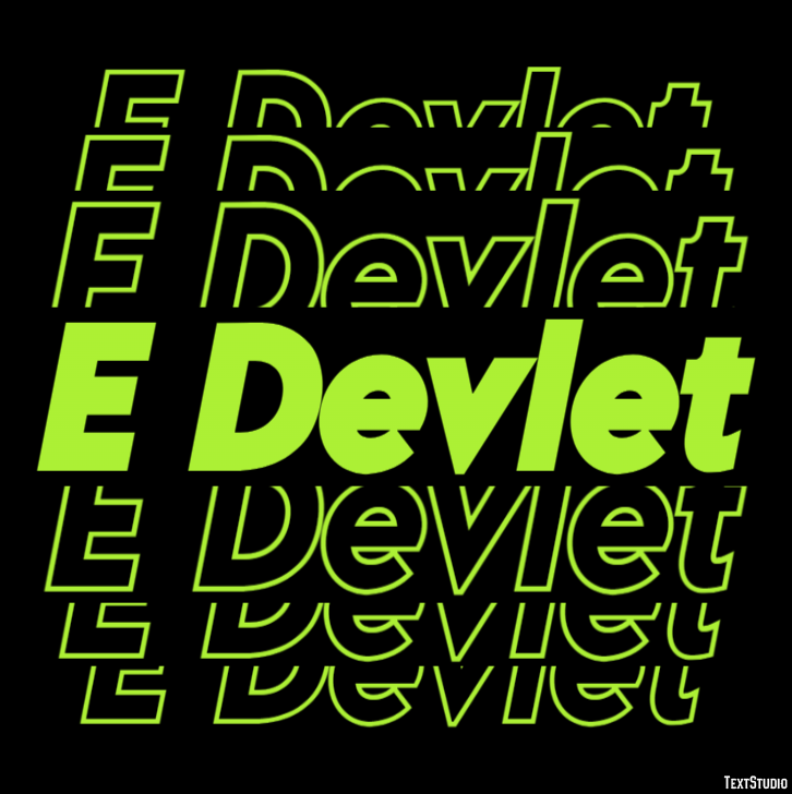 E Devlet Tekst Effect